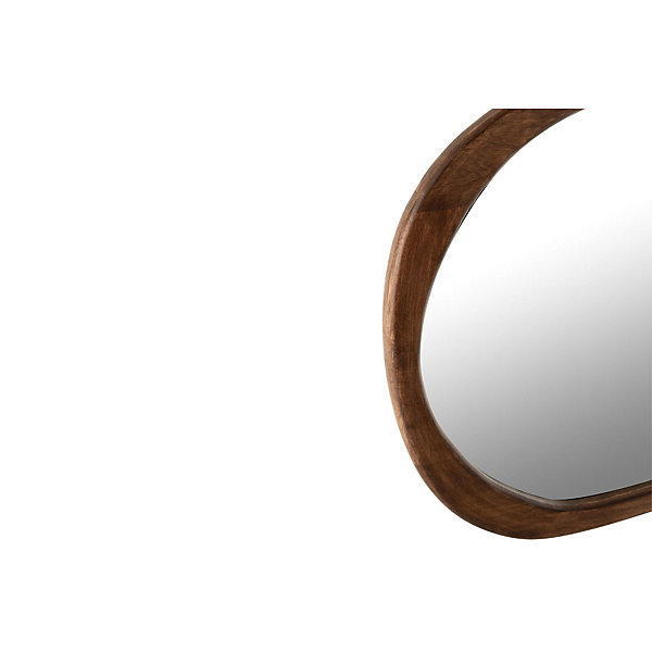 Miroir en forme de galet en bois de manguier L83 L- BRUNO