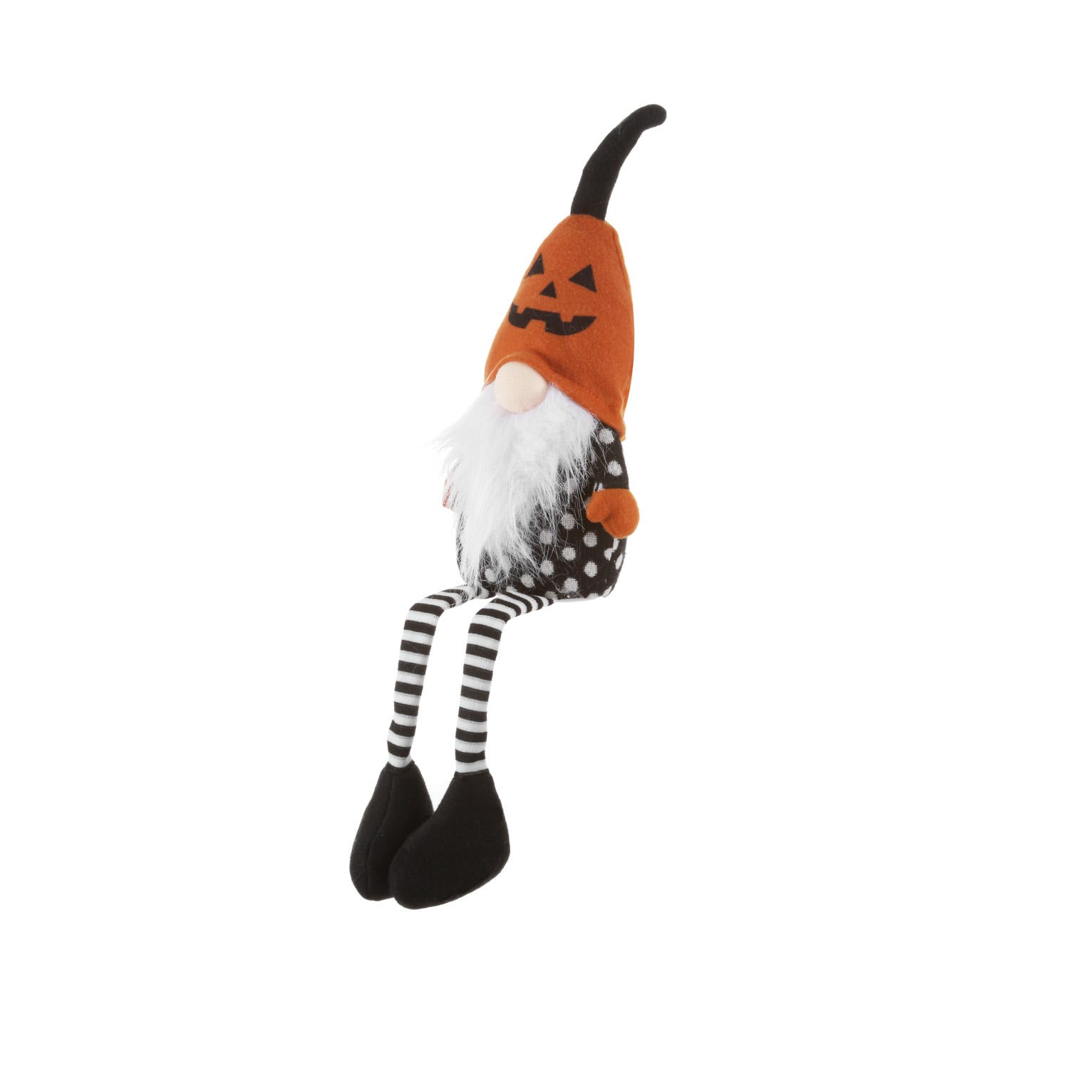 Gnomo Halloween gambemolli 55 cm arancio