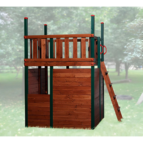 Spielturmverkleidung, natur, Holz