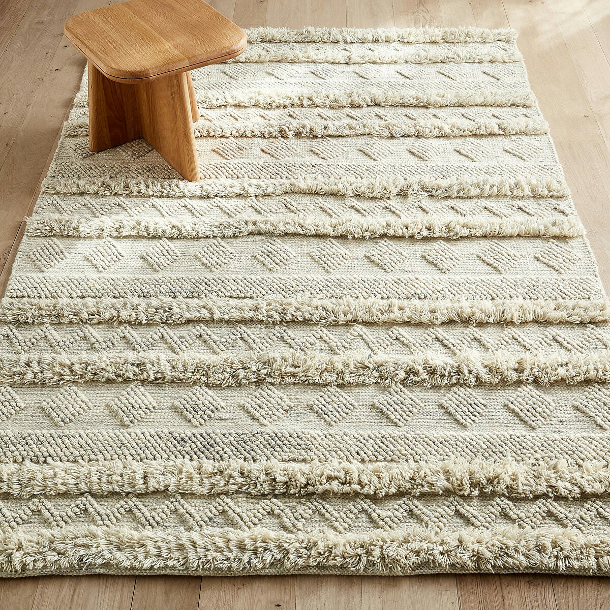 Tapis tissé main laine mélangée, Bellika