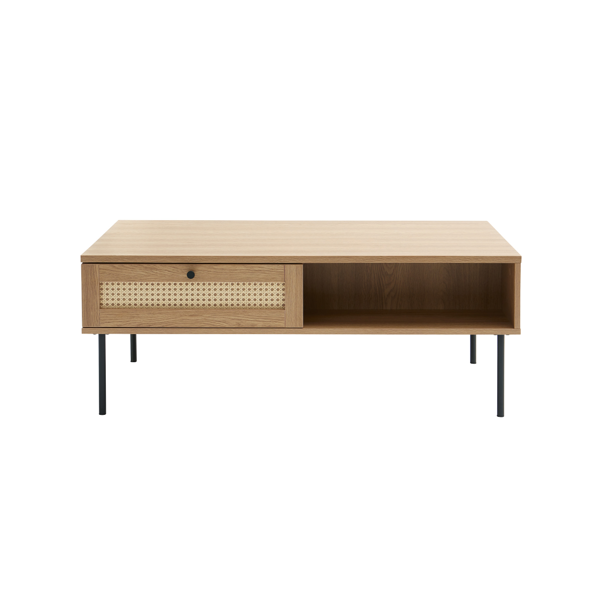 Rebellenclub Salontafel Berley - Eiken met Rattan