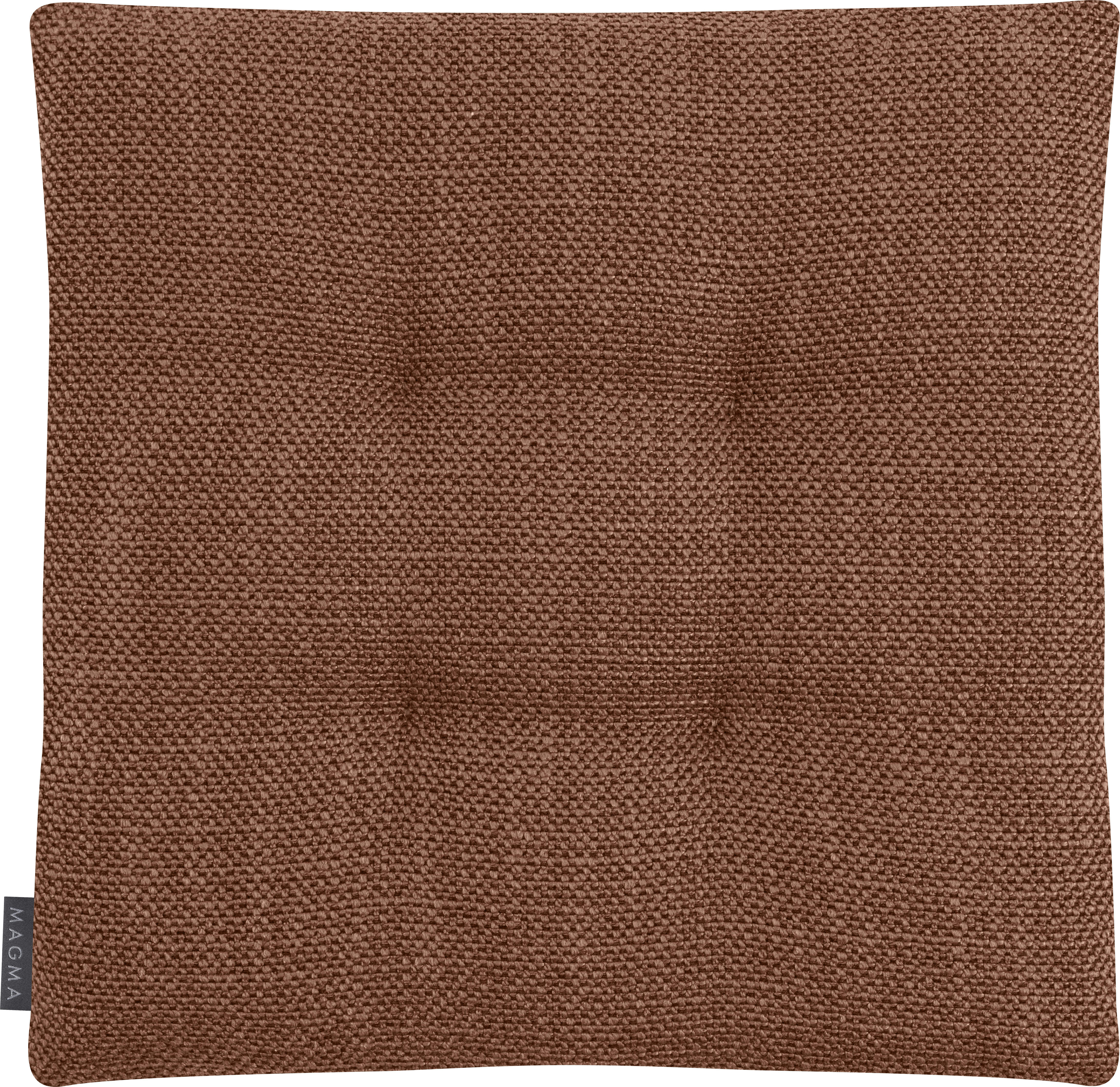 AUSTIN - Galettes de chaises carrées brique bi-matière-Lot de 4 -42x42cm