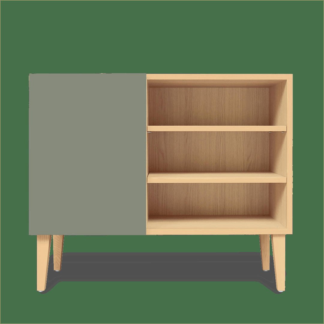 BEKY - Petit buffet, 3 étagères en kaki poudre - 75*90*40