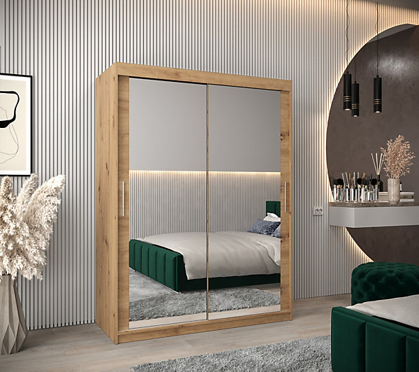 Armoire TOKYO 3 à portes coulissantes H. 200 x L. 100 x P. 62, 2 portes
