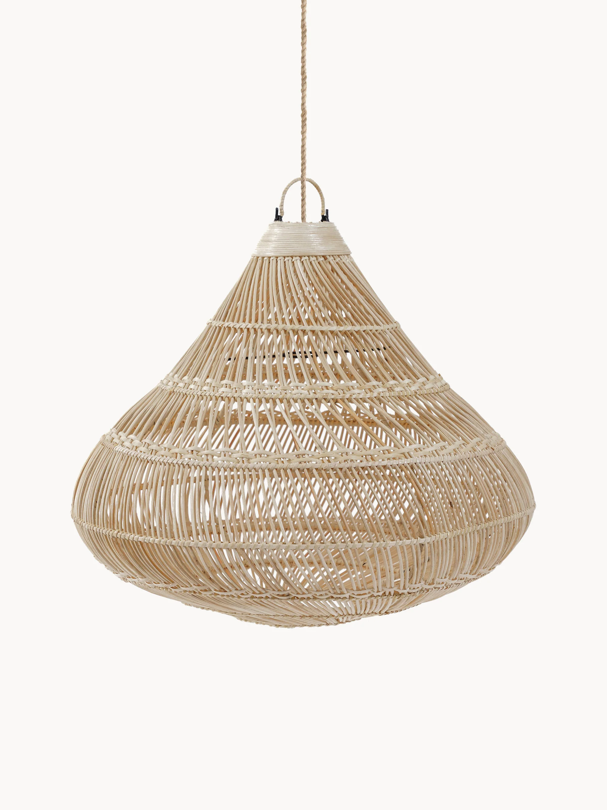 Rattan-Hängelampenschirm Drop, in verschiedenen Größen