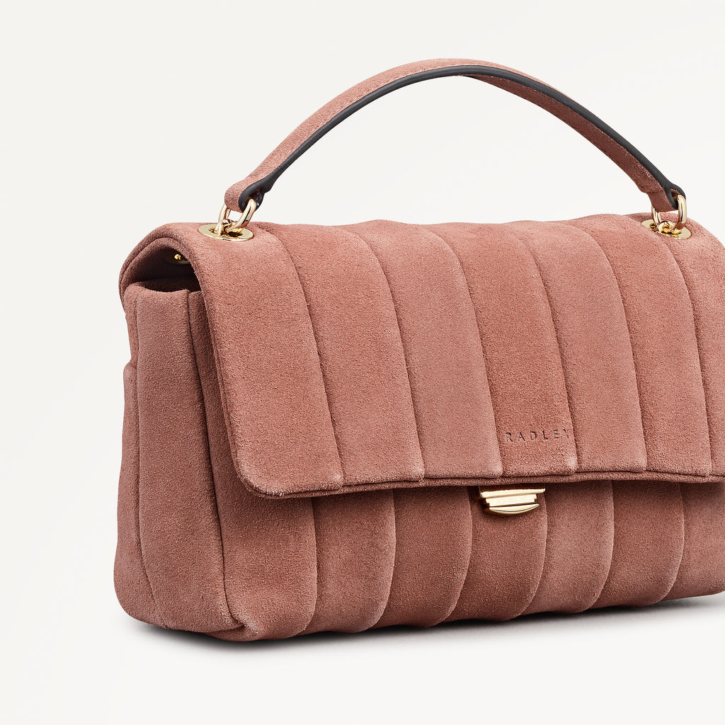 Burton Way - Quilt Suede - Small Flapover Cross Body