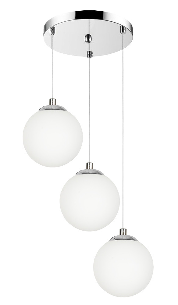 Lampa wisząca sufitowa kaskada LED zwis chrom glamour 3xE14 LEPE 13-572