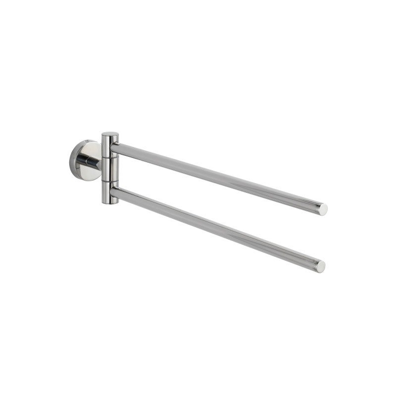 Porte-serviette à 2 bras Bosio inox brillant WENKO