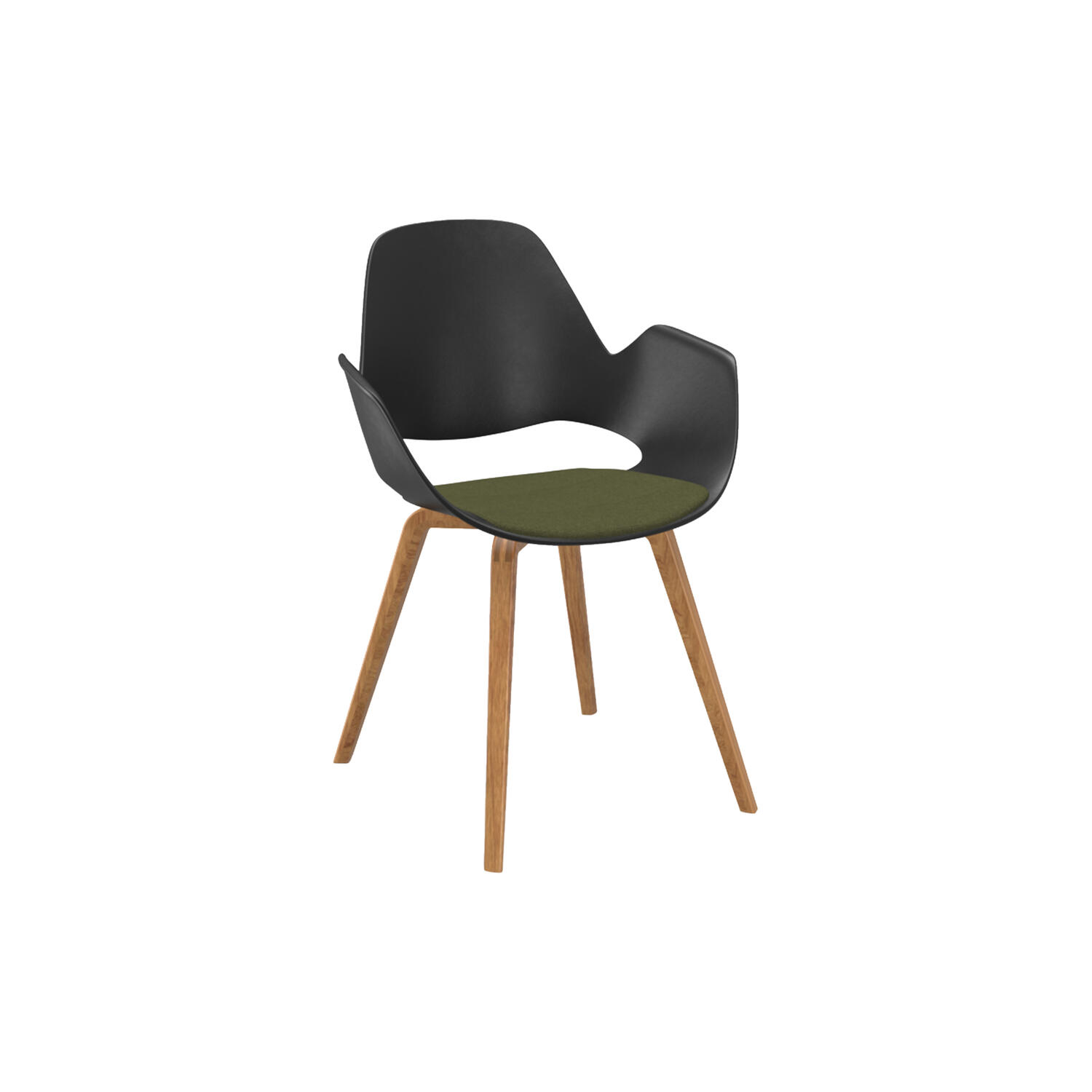 FALK stol med arml&aelig;n, pine green