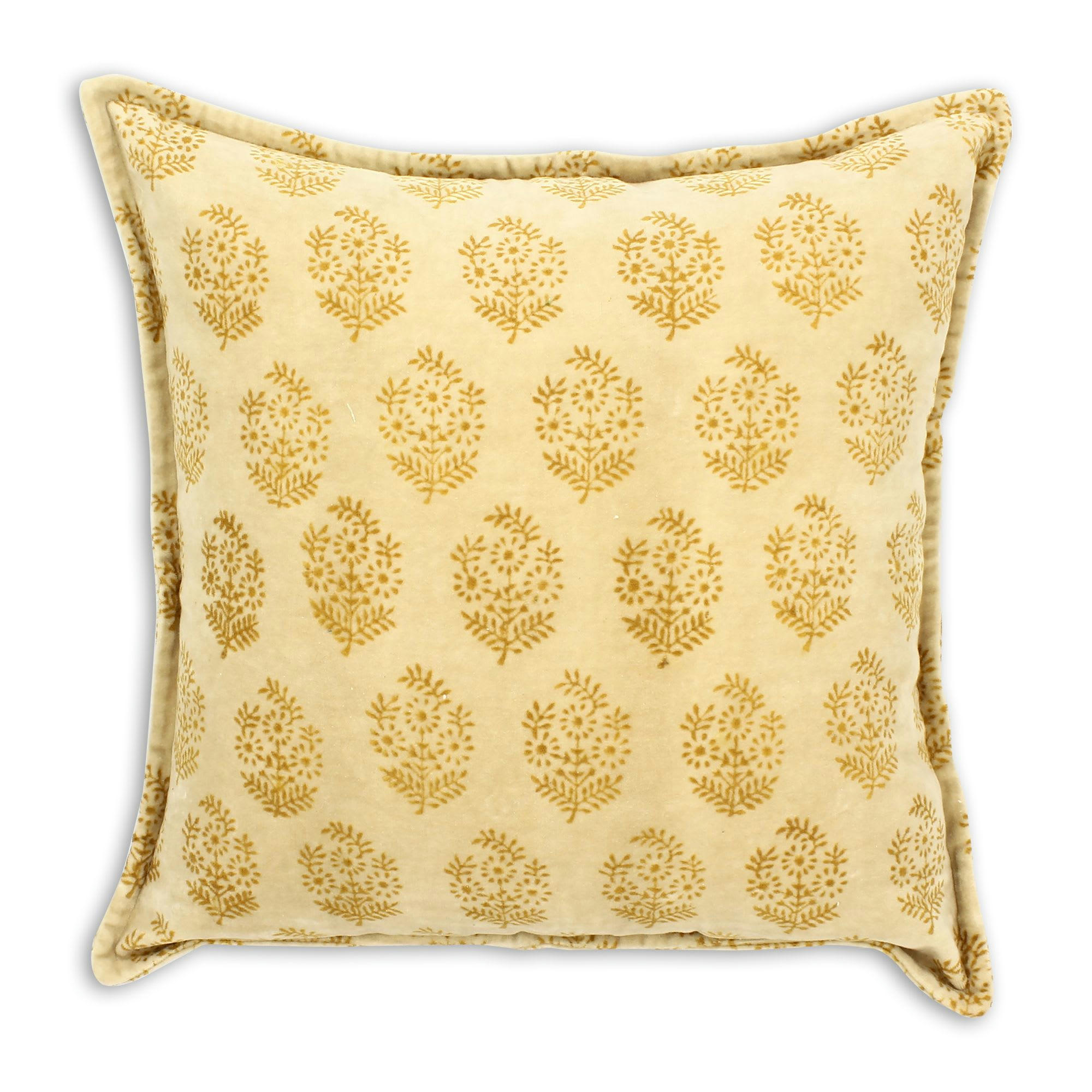 DORI - Coussin en velours jaune 45cm