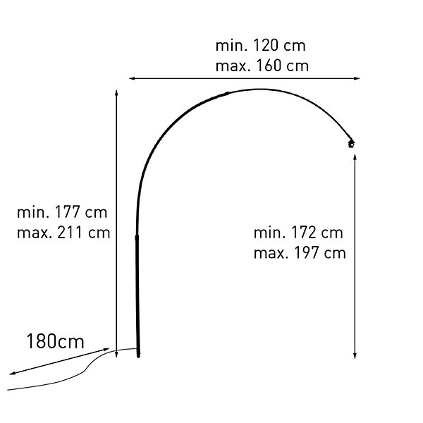 Arc pour lampe à arc XXL en acier