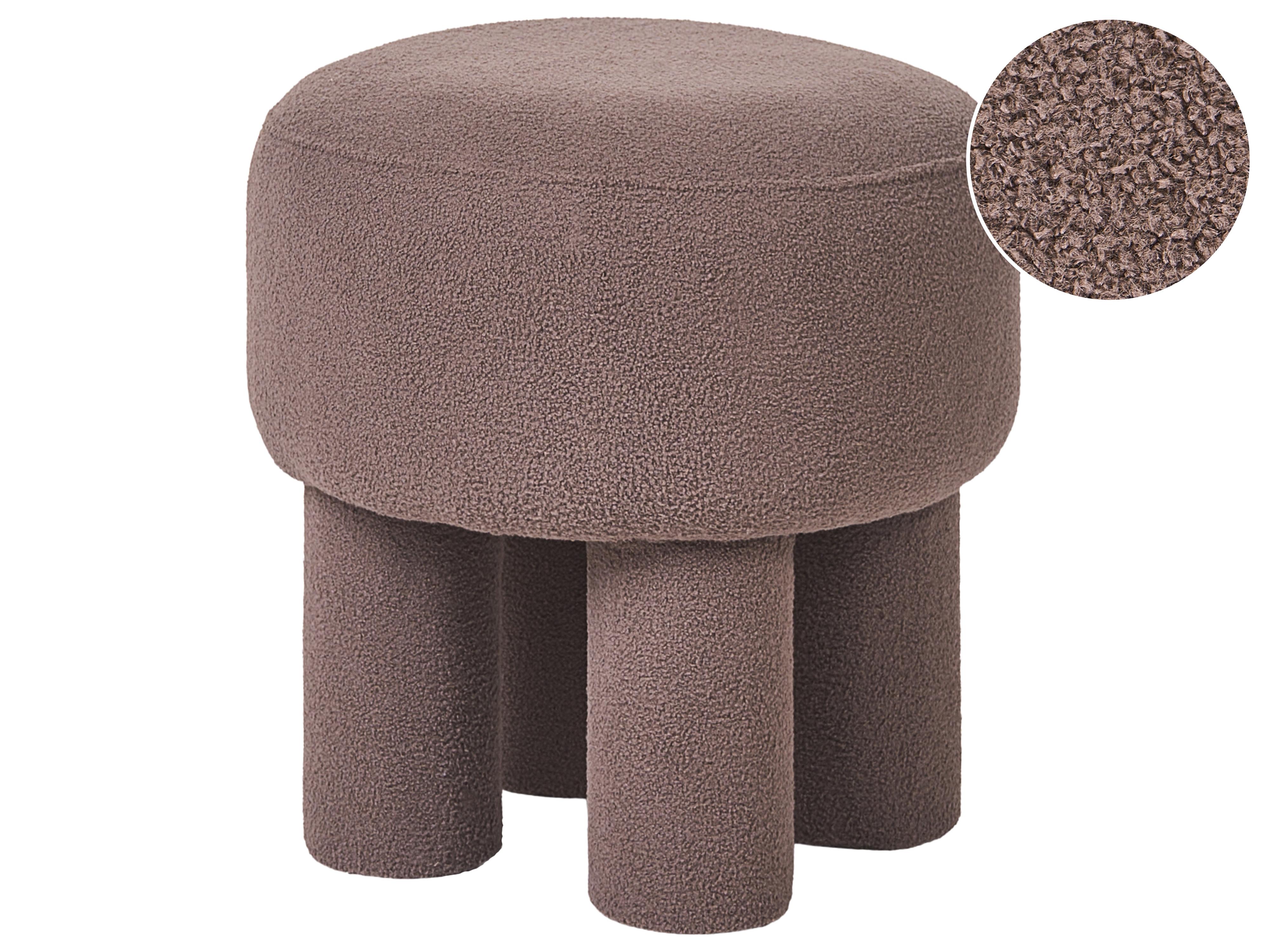 Footstool CANBY Boucle Brown
