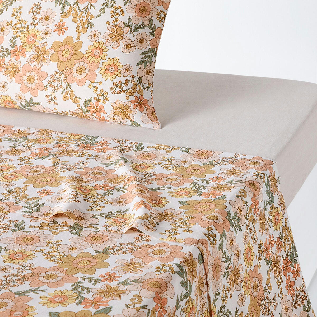Drap plat coton/lin lavé, Rosemary