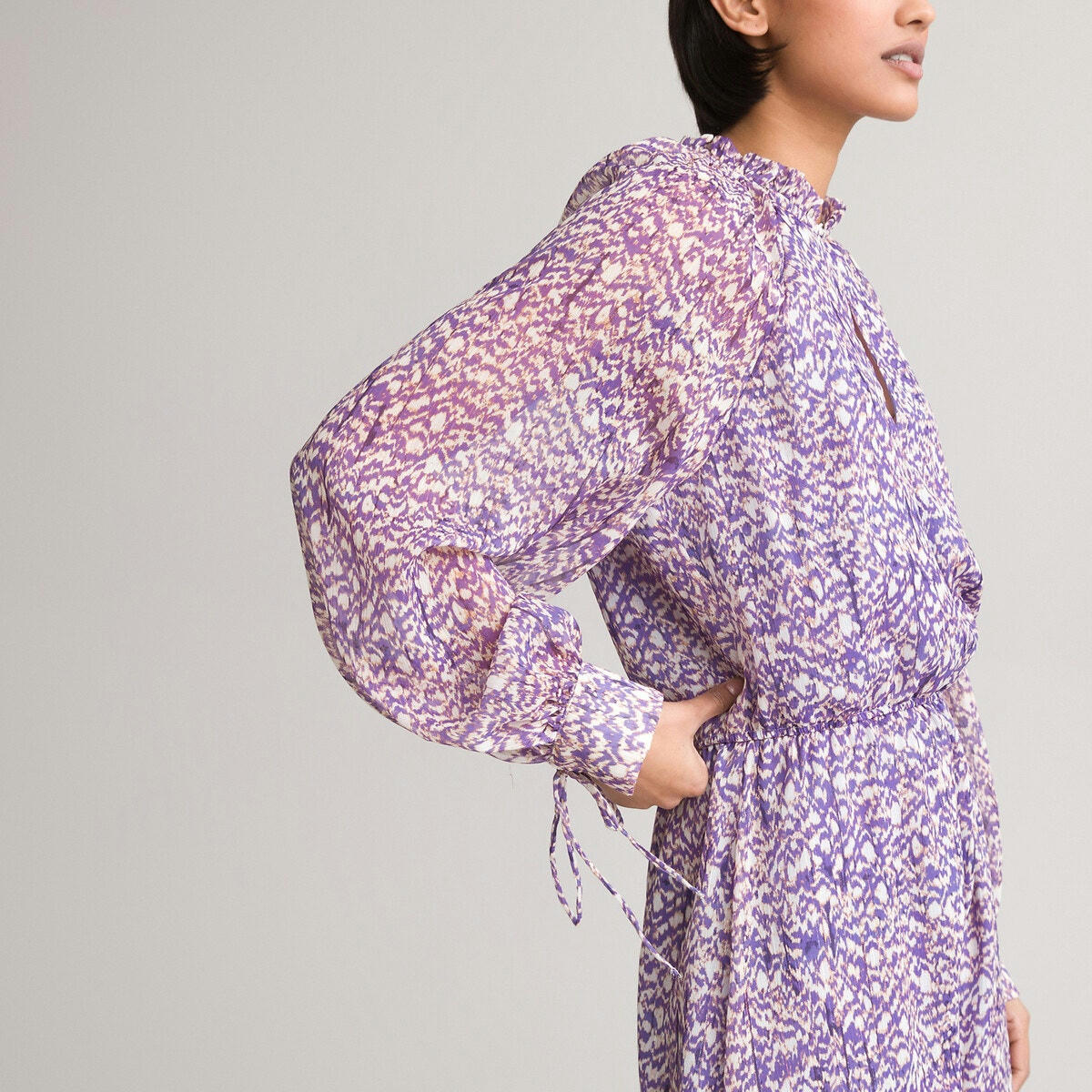 Robe longue imprimé, fabriquée en Europe