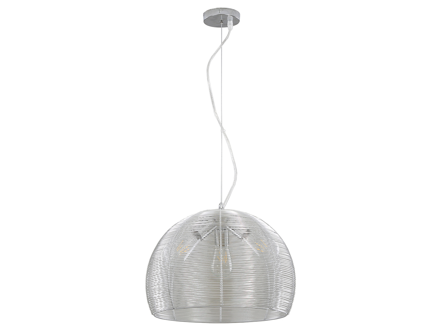 Lampa wisząca Sima 3-punktowa stalowa srebrna
