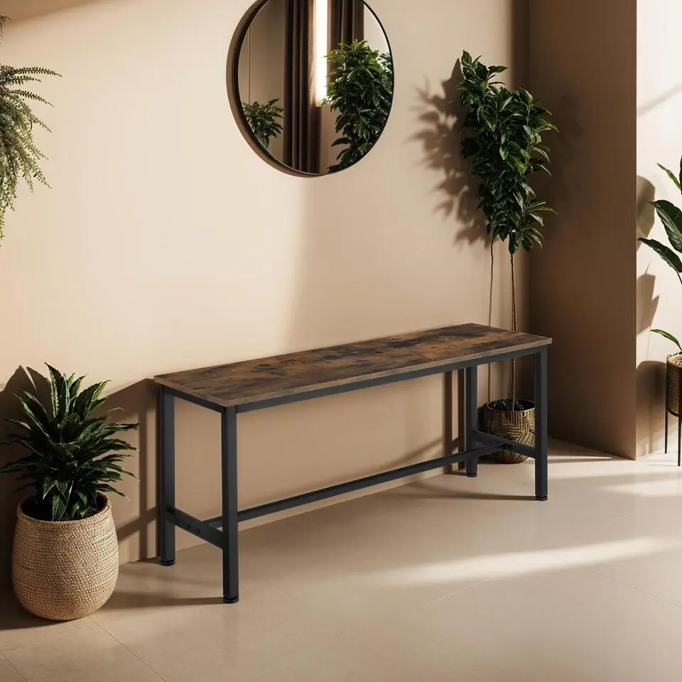 tectake 2 Zitbanken Fairfield, Industrieel Hout Donker, Rustiek