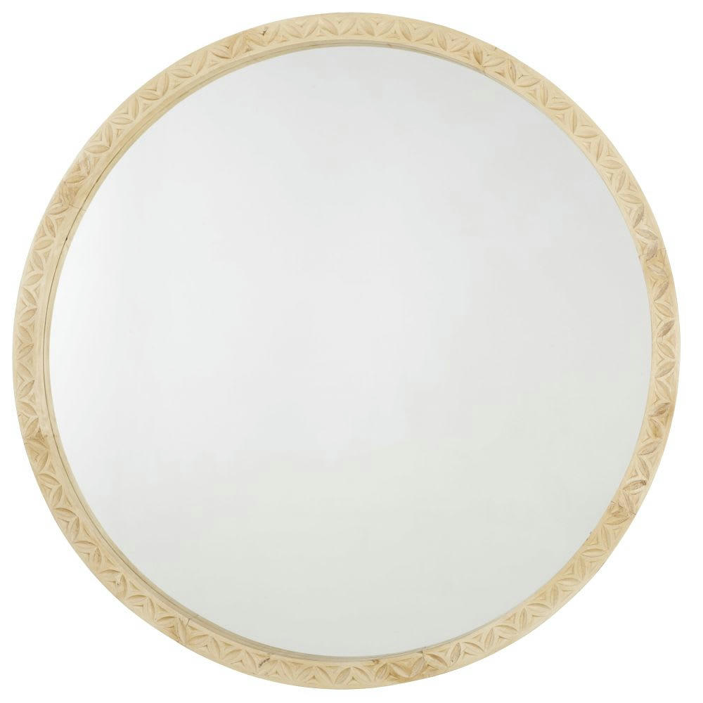 MILANA - Miroir rond gravé D122