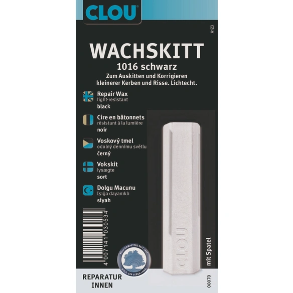 Wachskitt, 20 g, schwarz, inkl. Spatel