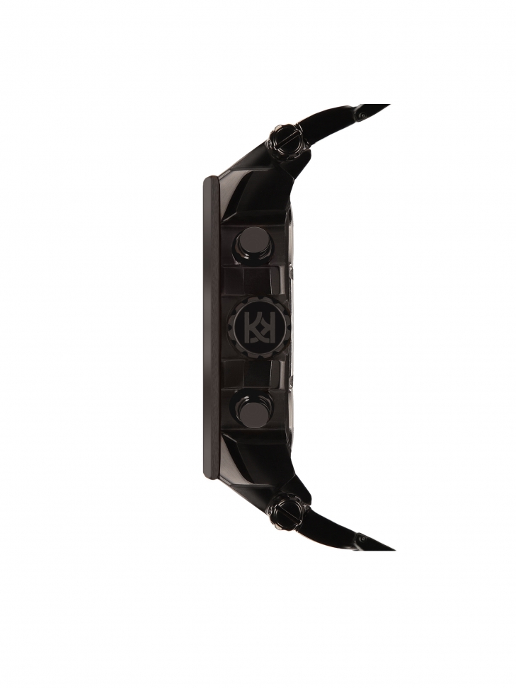 Black men's sports-style watch