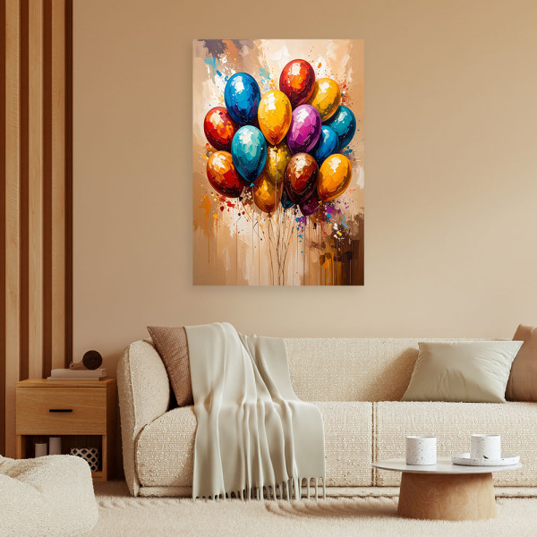 Feeby Obraz do pokoju dziecka, Kolorowe Balony Abstrakcja 40x60