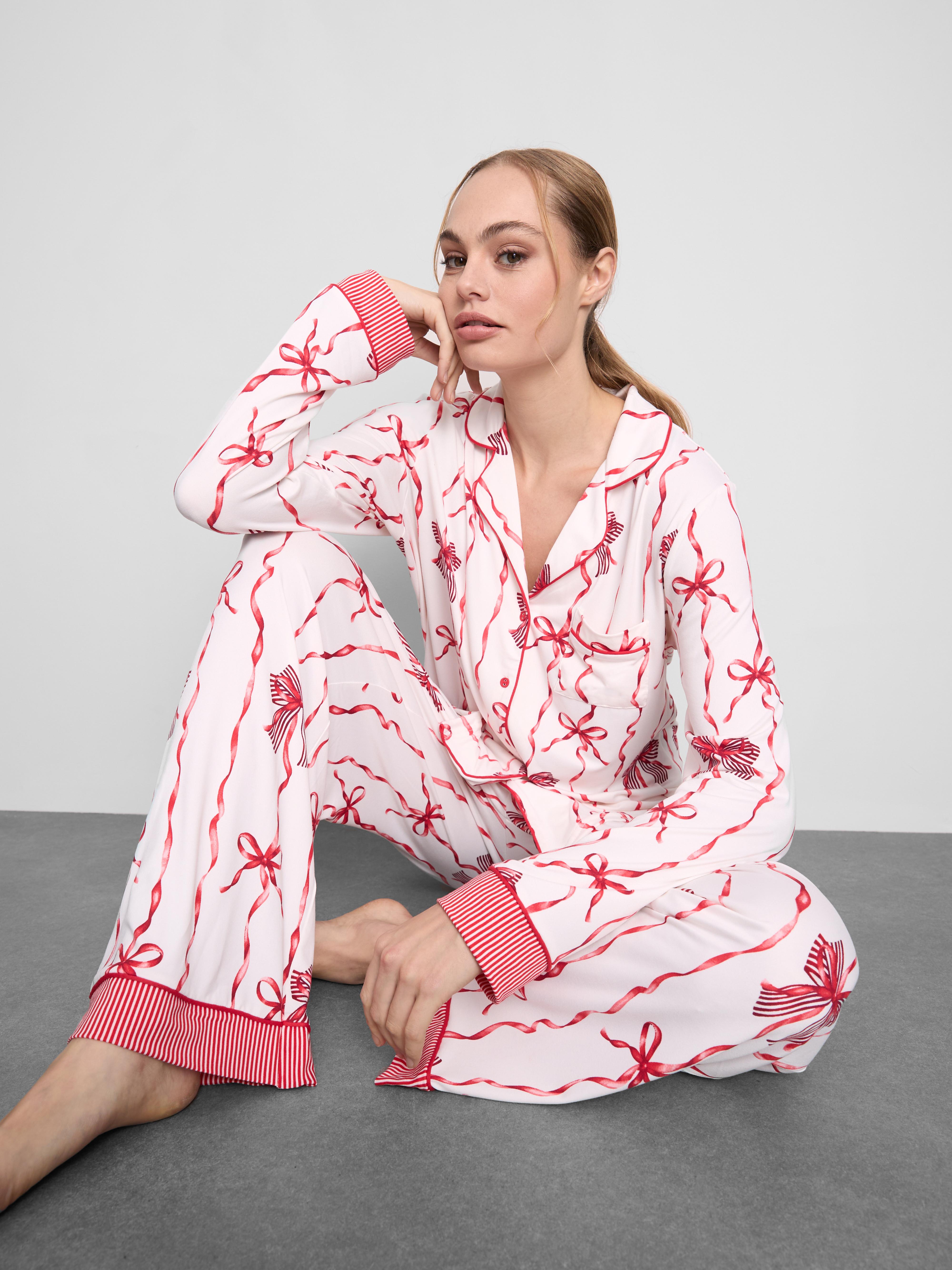 Christmas Printed Boyfriend Pajamas