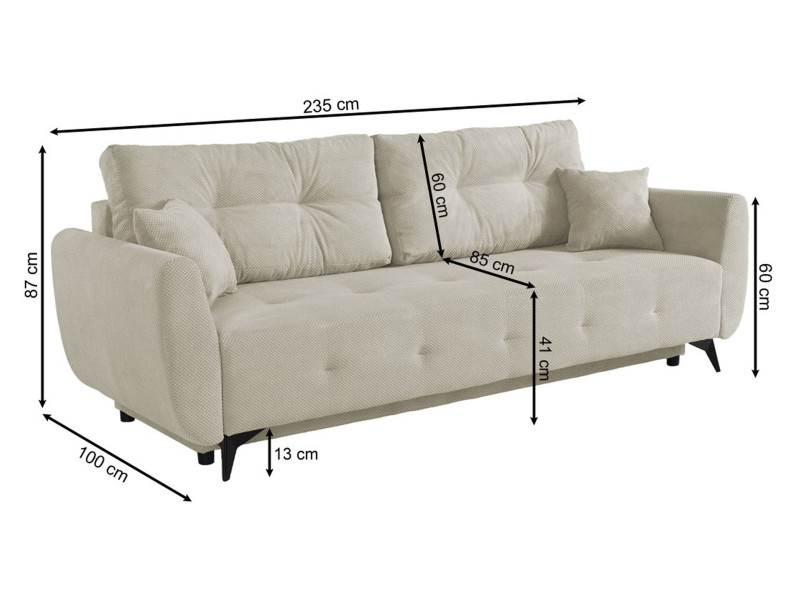 Sofa Malaga z funkcją spania i pojemnikiem, Onega 14