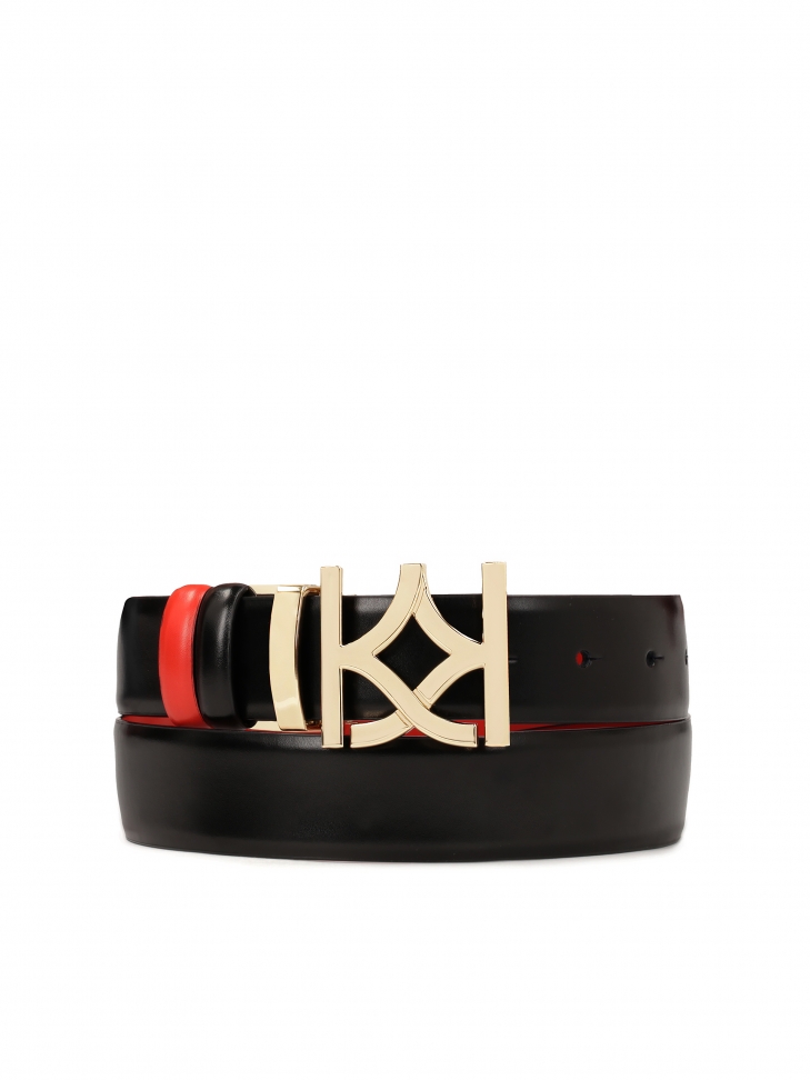 Red and black double-sided belt