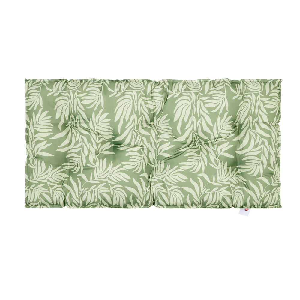 Coussin assise format palette motif feuillage 120x60xH8cm