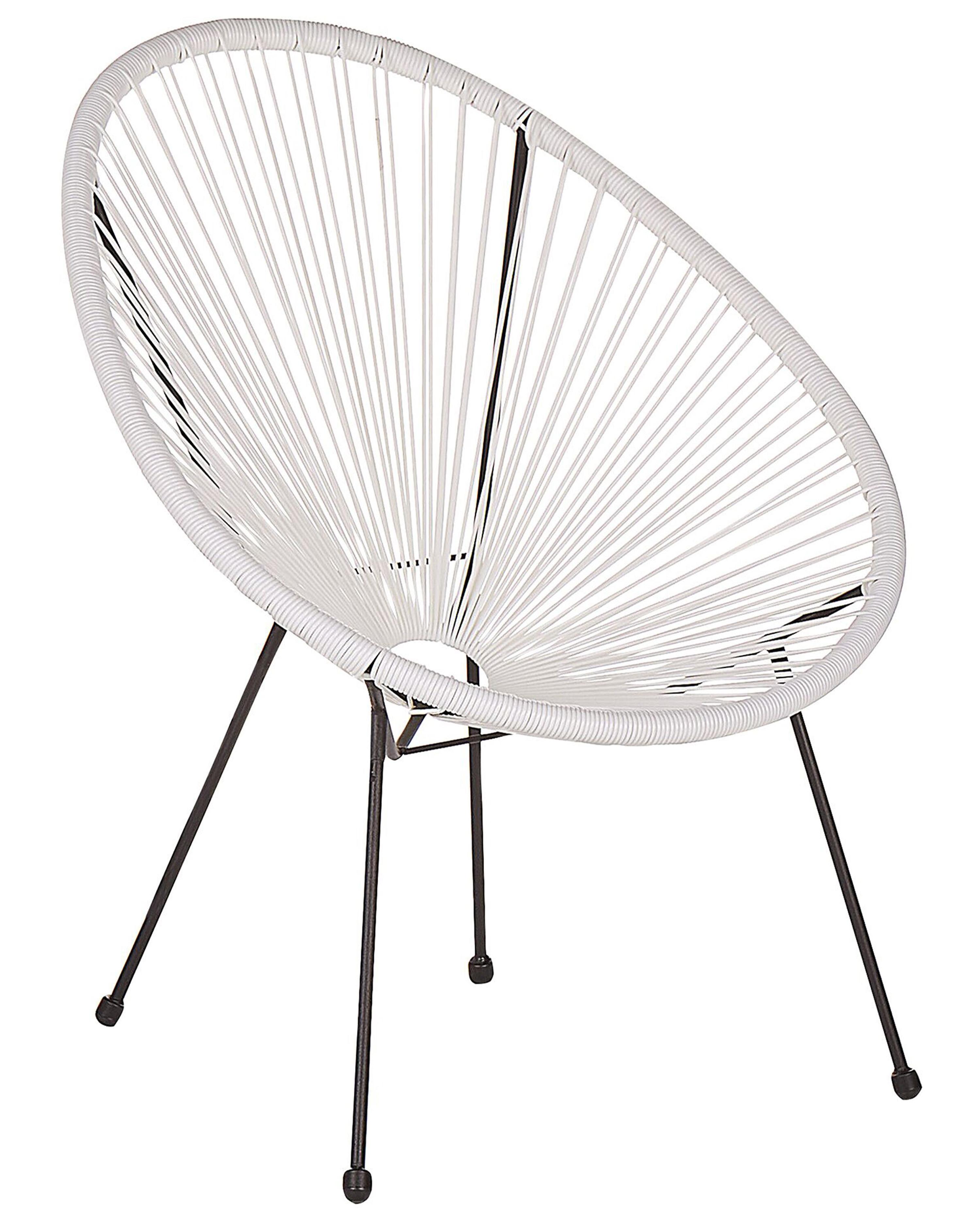 Garden Chair ACAPULCO II PE Rattan White