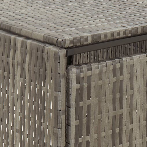 NNEVL Triple Wheelie Bin Shed Grey 207x80x117 cm Poly Rattan
