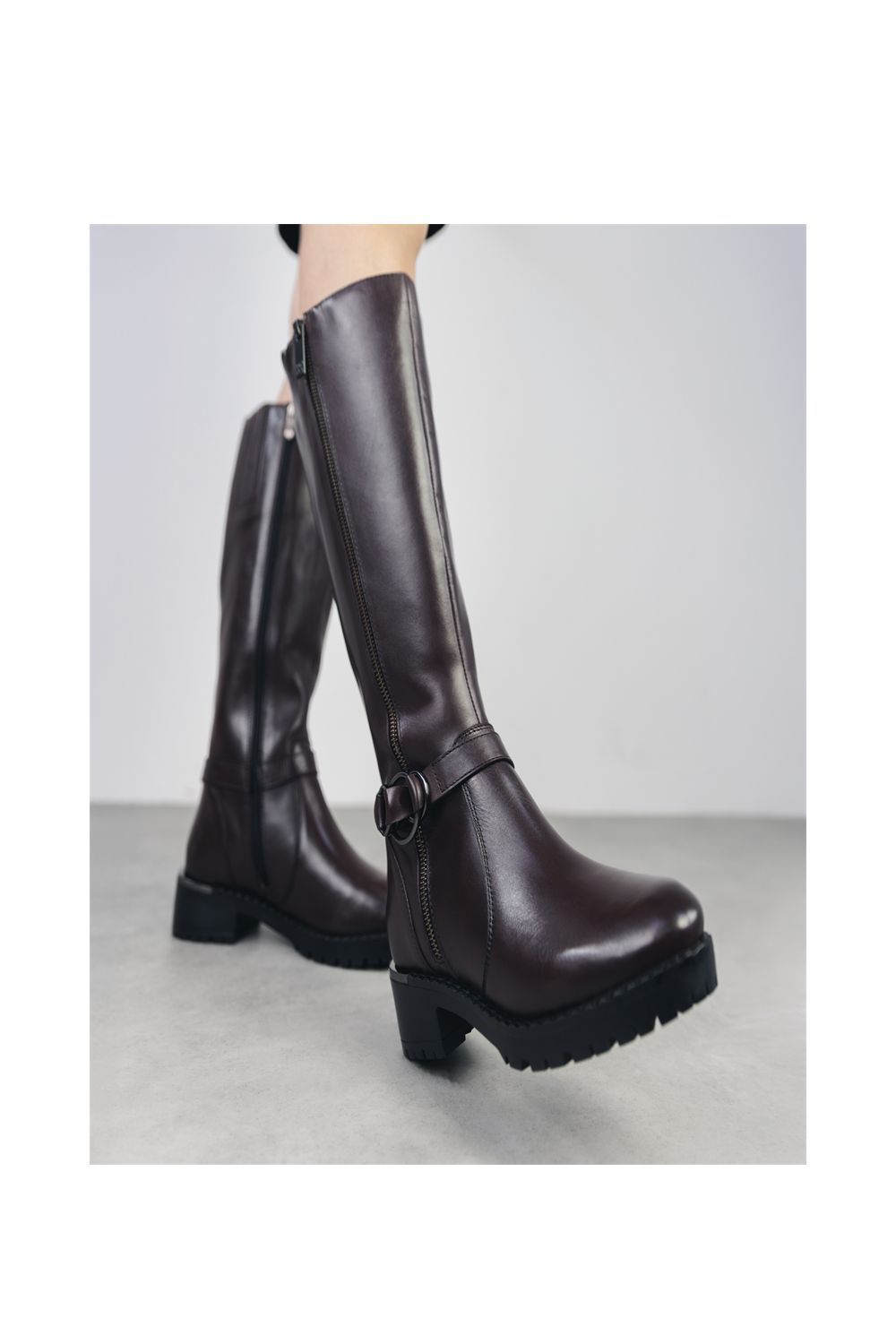 Moda In Pelle Sherie' Leather Biker Boots