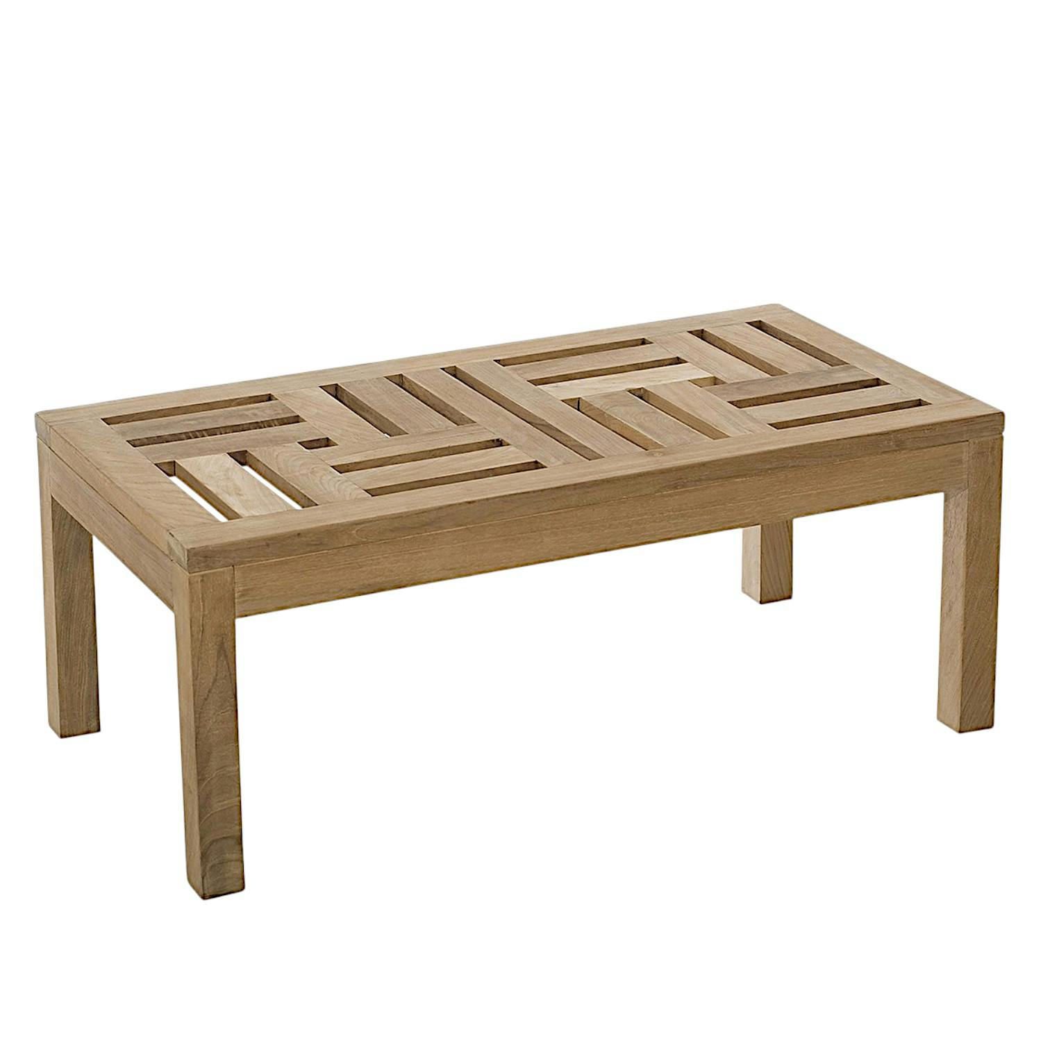 Table basse de jardin en Teck brut massif 100cm SUMMER