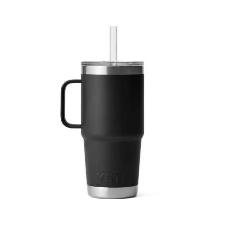 Mug isotherme   couvercle à paille Rambler 710 ml - Noir - Yeti