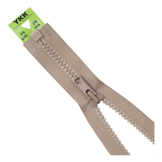 YKK Heavy Weight Open End Zip 66cm Natural