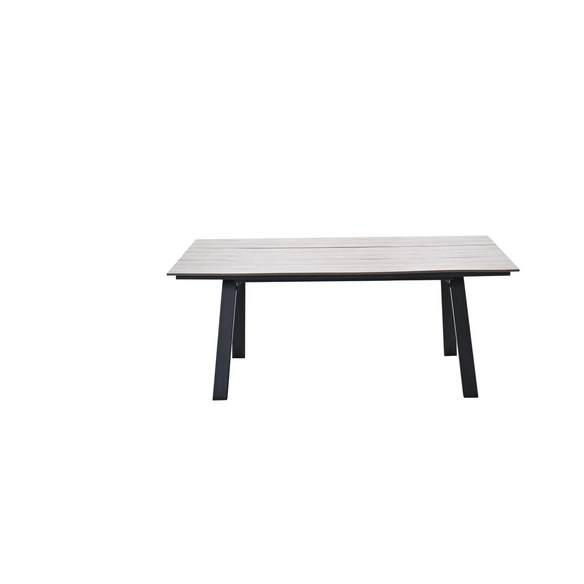 Gartentisch »Nevada«, rechteckig, Kunststoff/Aluminium, grau/braun