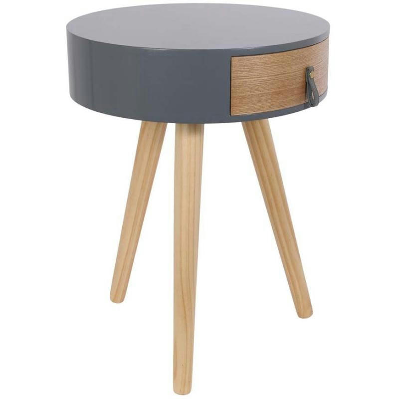 - Chevet en bois scandinave nora gris