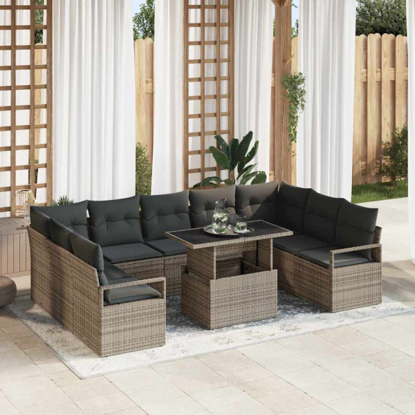 Zestaw Mebli Ogrodowych Wypoczynkowy Sofy Stolik Rattan Na Patio Na Taras