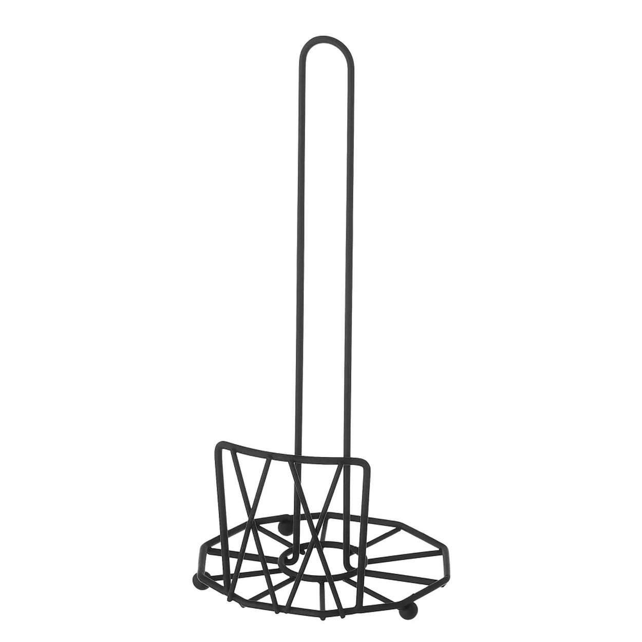 Uchwyt na ręcznik papierowy 30 cm czarny metalowy