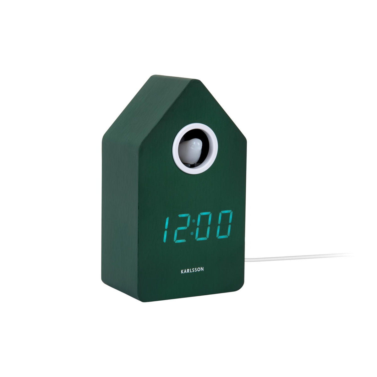 Karlsson wekker Cuckoo LED - groen - Ø9cm