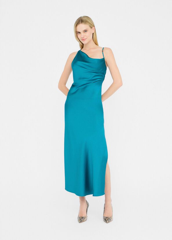 Abito lungo elegante in raso