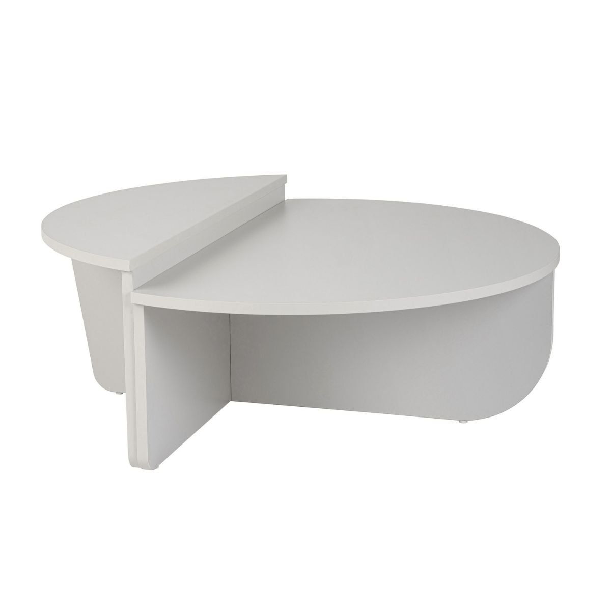 Calicosy - ORION Set van 2 salontafels - Licht hout - 90x90x35 cm