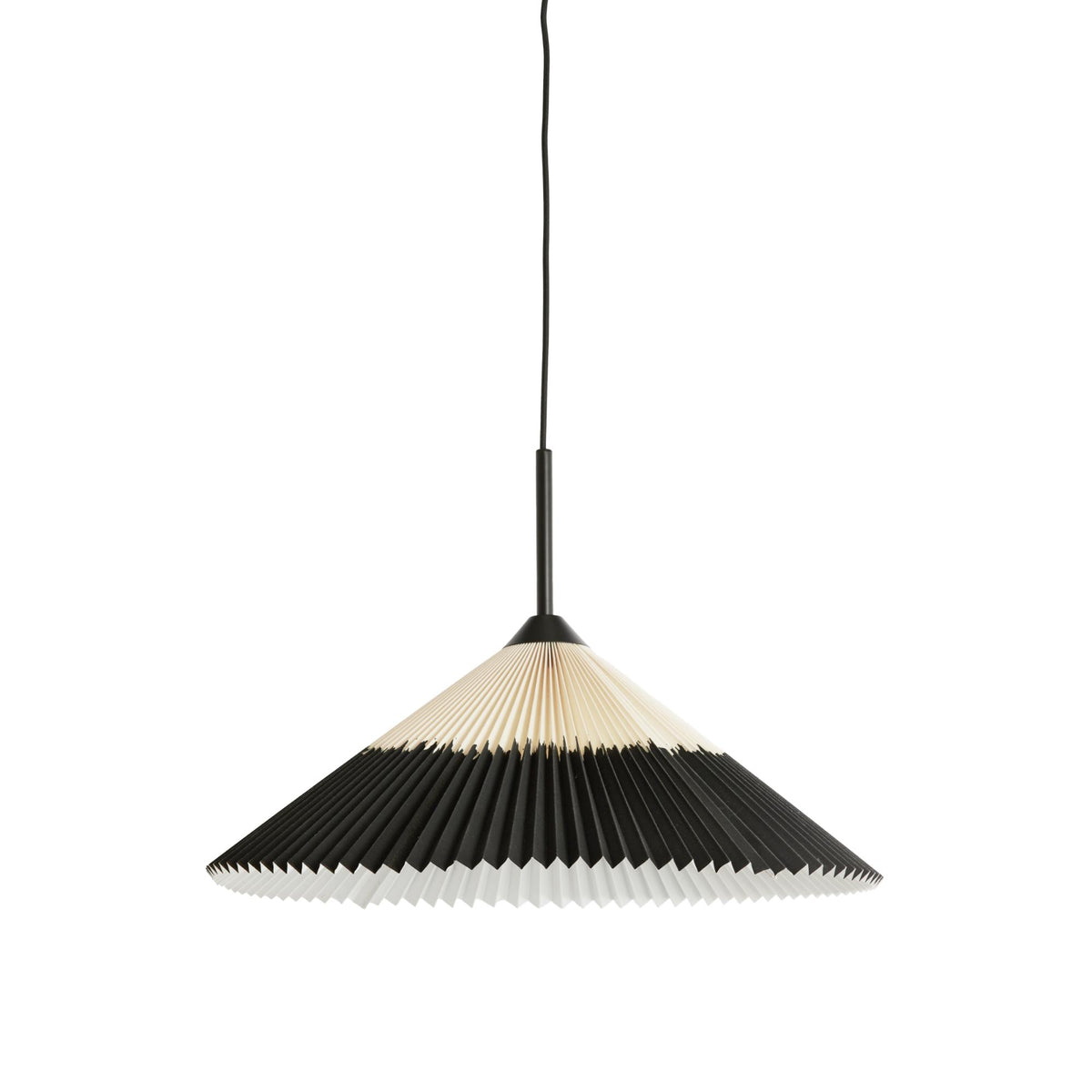 Light & Living hanglamp Pleated - zwart - Ø60cm