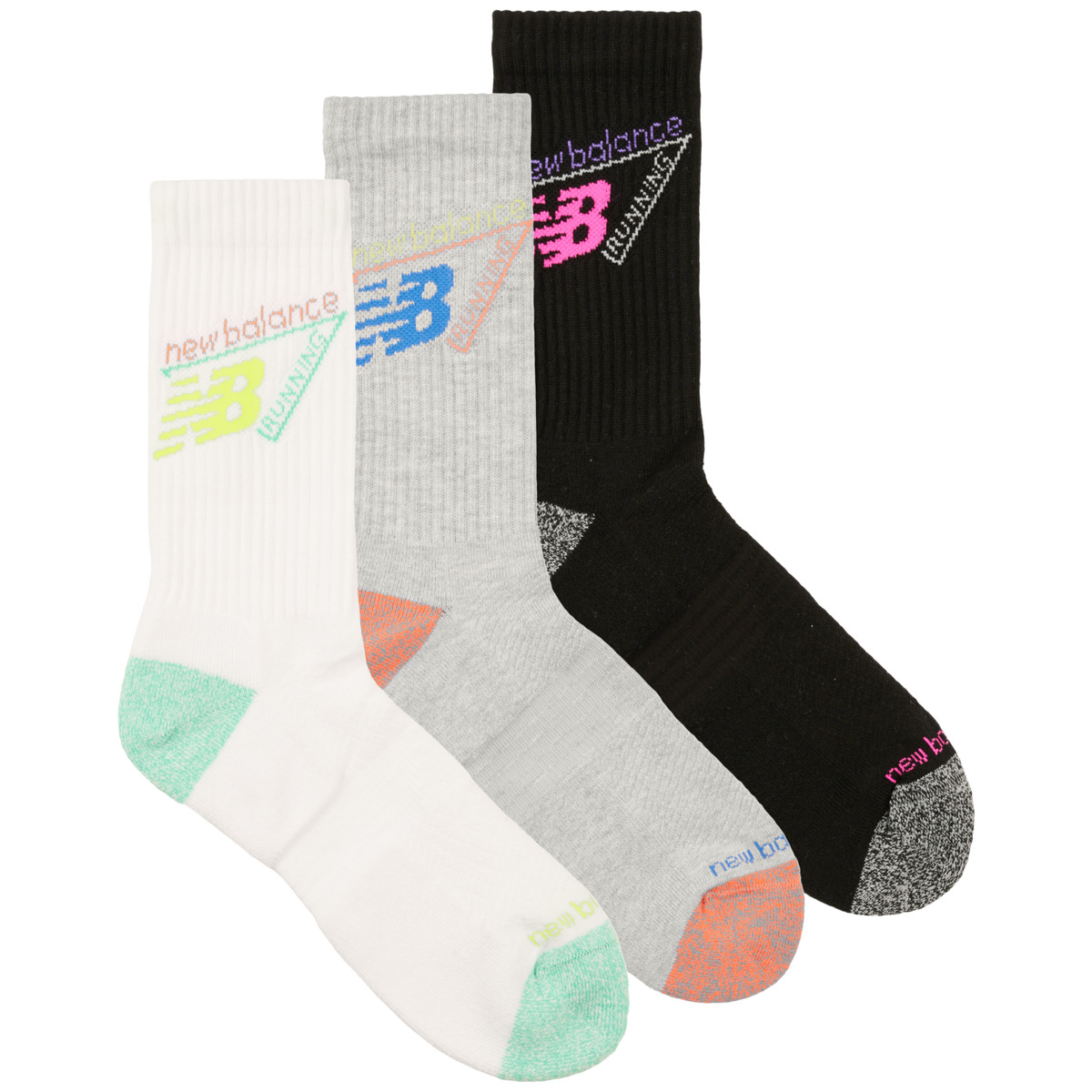 New Balance - ACTIVE GRAPHIC CREW SOCKS 3 PACK - Multicolour