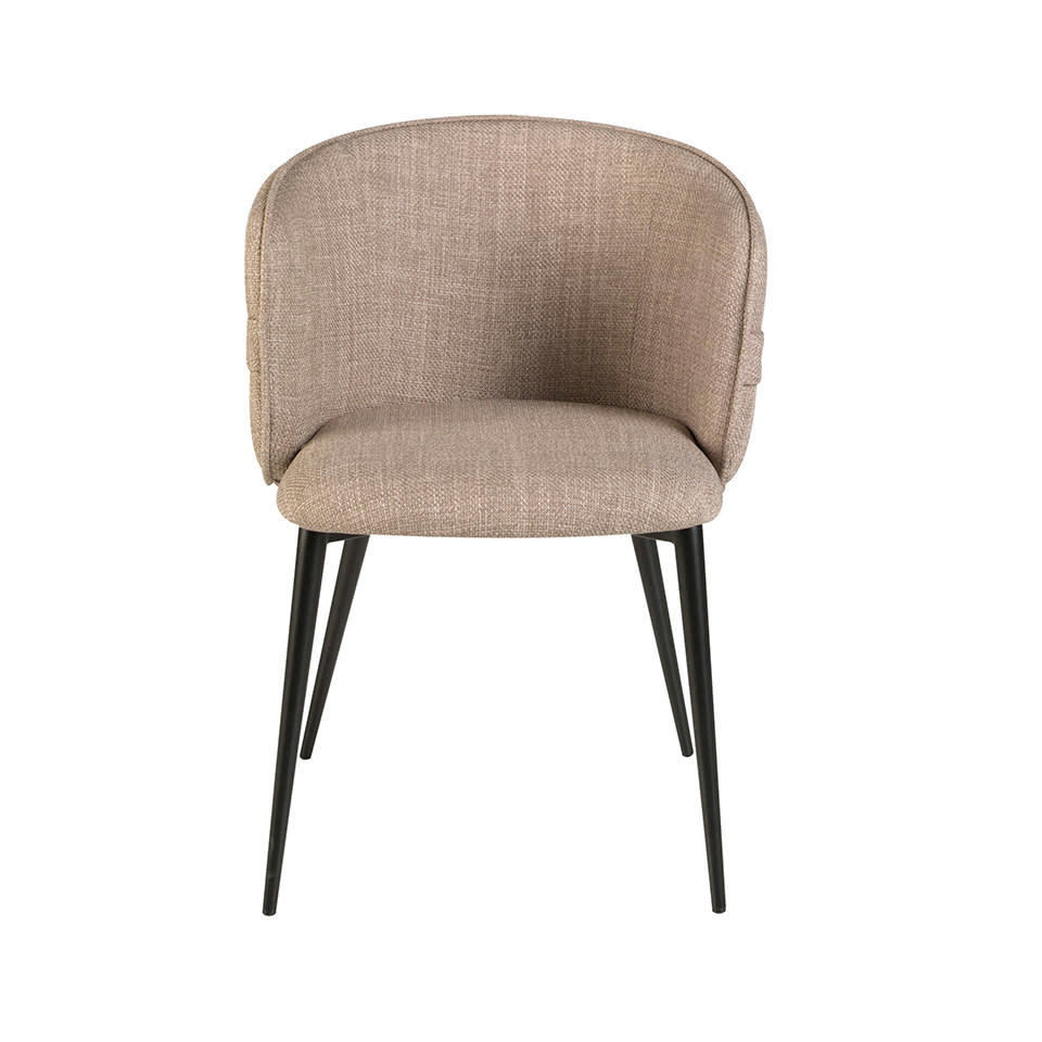 - Chaise en tissu marron