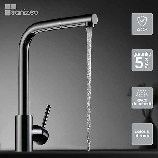 Mitigeur de Cuisine avec Douchette Chrome IMEX MALTA GCE006