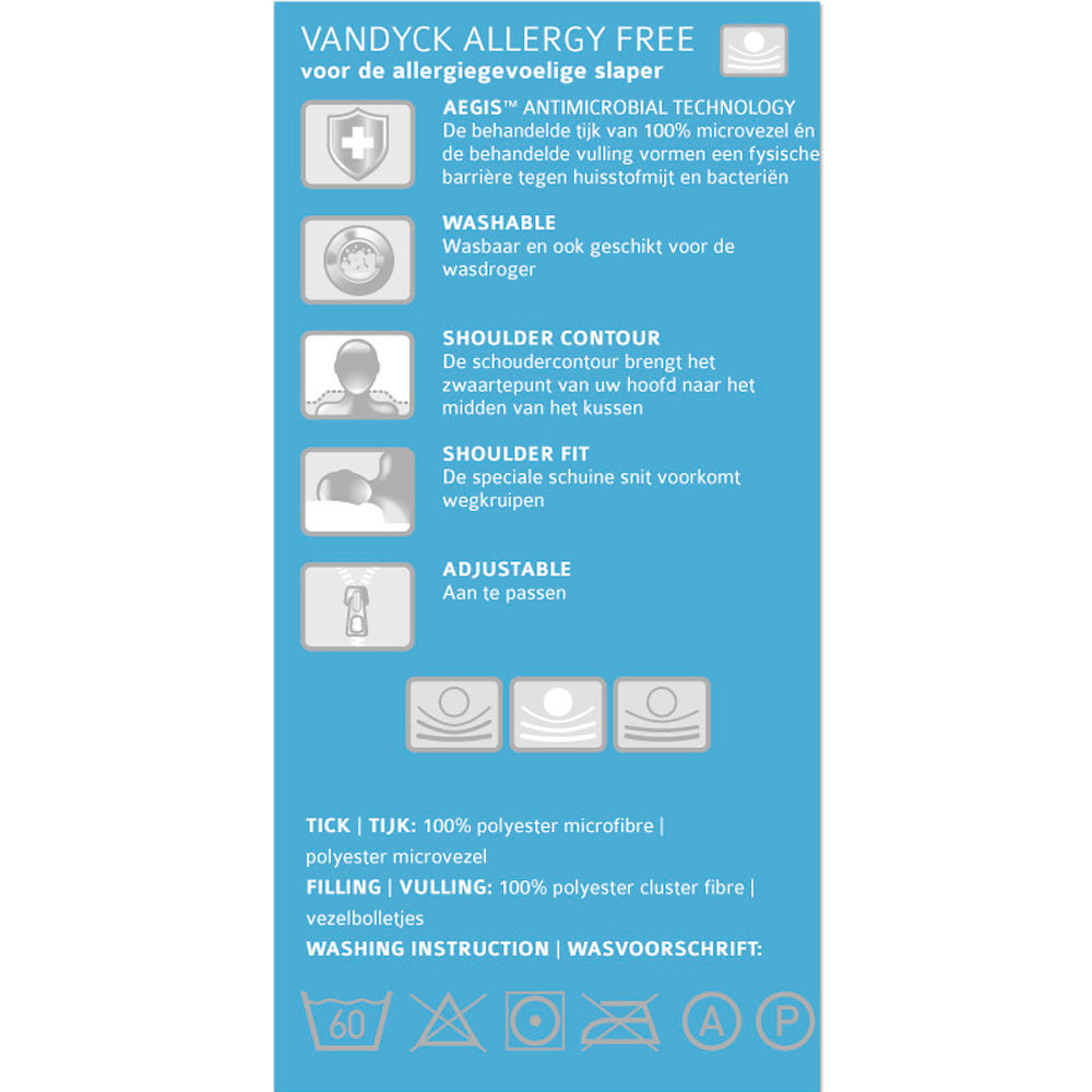 Vandyck Allergy free Hoofdkussen