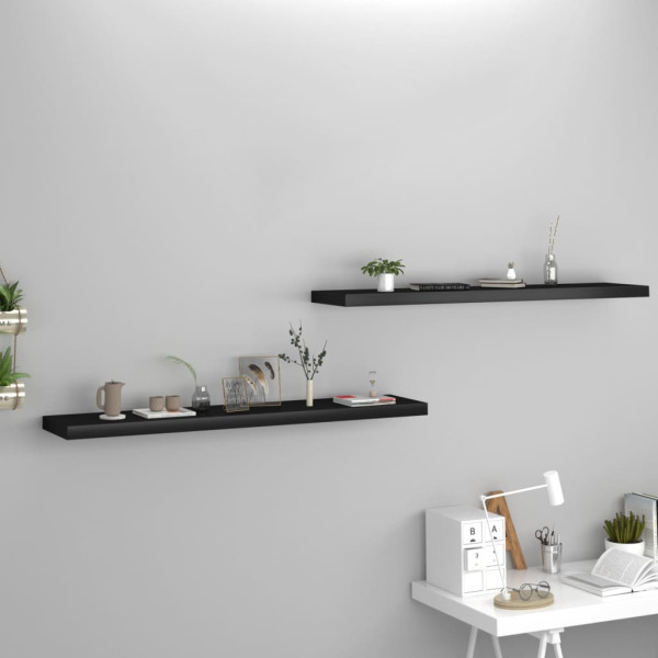 Półka ścienna Czarny 120 x 23.5 x 3.8 cm MDF vidaXL