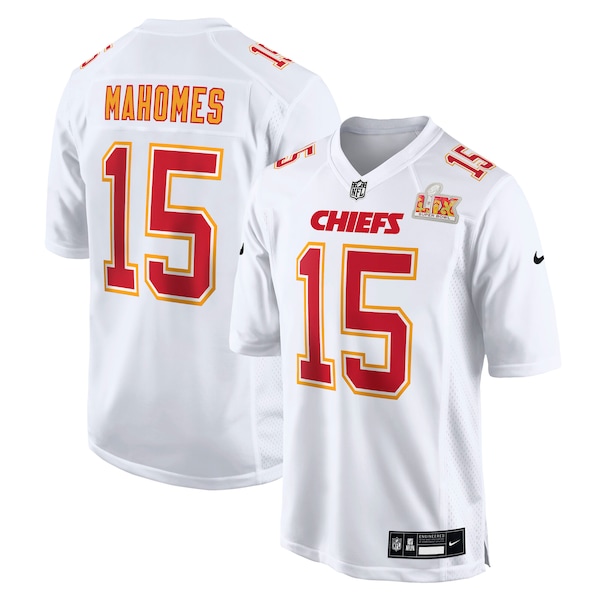 Patrick Mahomes Kansas City Chiefs Nike Super Bowl LIX Fashion Game Jersey - Tundra White/Black