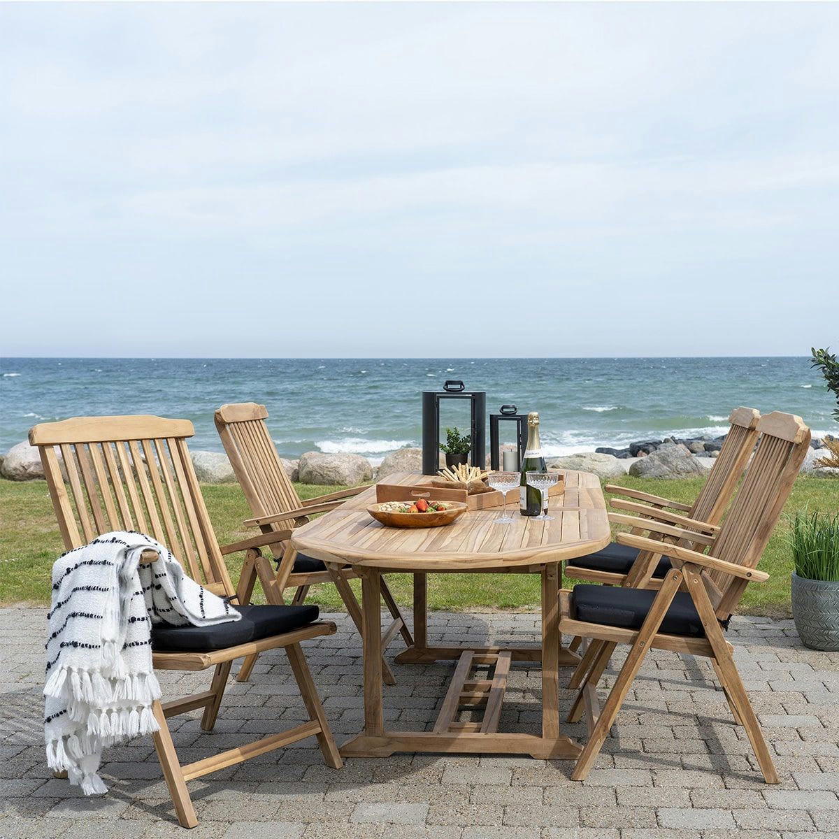 HORIZON - Table  allongeable 180-240cm en teck