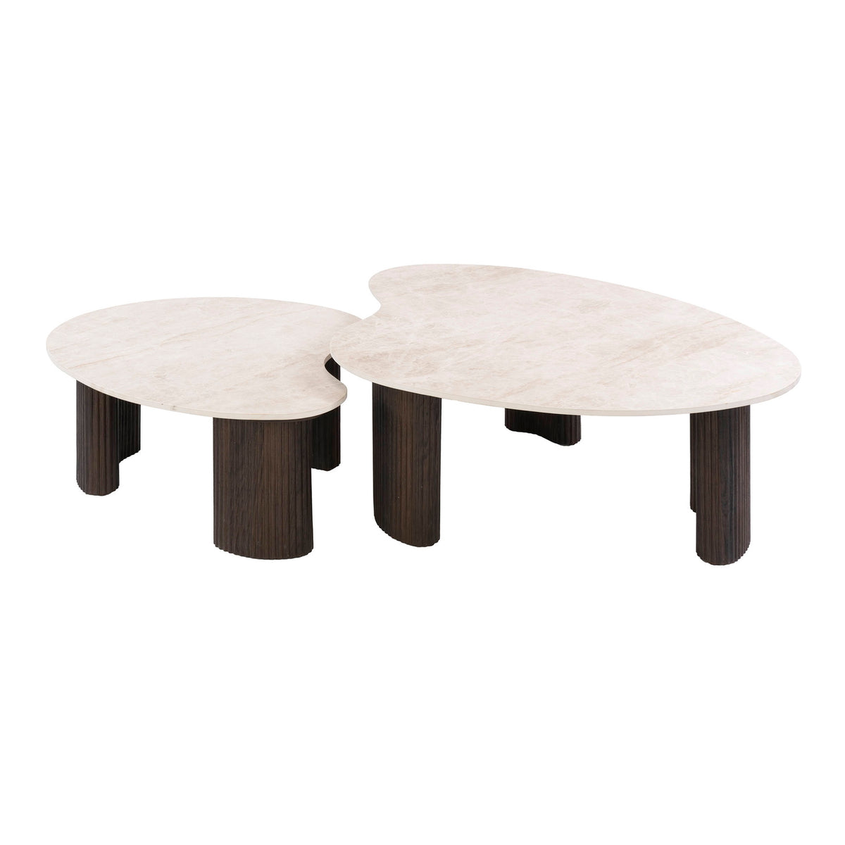 Giga Living Salontafel Ceramo Aperto - Organisch Keramiek - Set Van 2